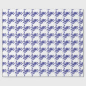 Blue Camouflage Snomobiler Geschenkpapier (Flach)