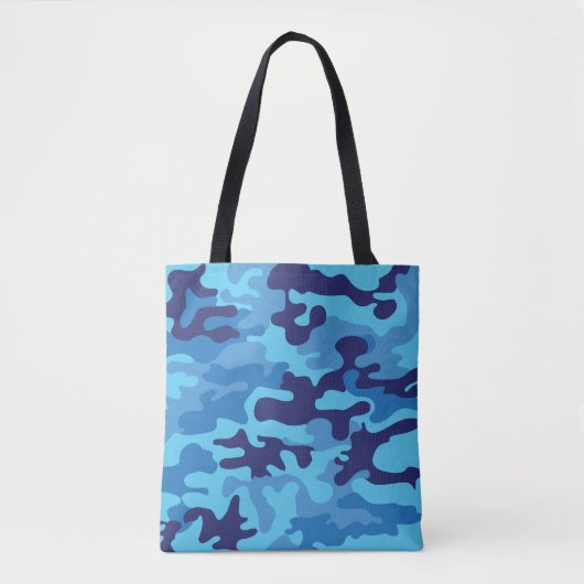 Blue Camouflage Stilvolle Preppy Camouflage Carrya Tasche (Vorderseite)
