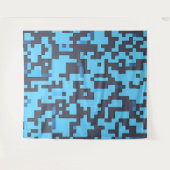 Blue Camouflage Tapestry Wandteppich (Vorderseite (Horizontal))