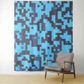 Blue Camouflage Tapestry Wandteppich (Beispiel)
