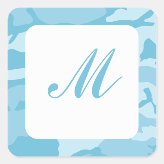 Blue Camouflage Umschlag Aufkleber (Vorderseite)
