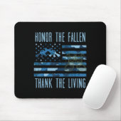 Blue Camouflage US Flag Ehre der gefallenen Dankba Mousepad (Mit Mouse)