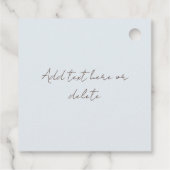 Blue Can Bearly Wait Teddy Bear Boy Baby Dusche Geschenkanhänger (Rückseite)