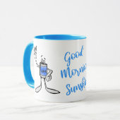 Blue Can Creature Coffee Mug Tasse (Vorderseite Links)