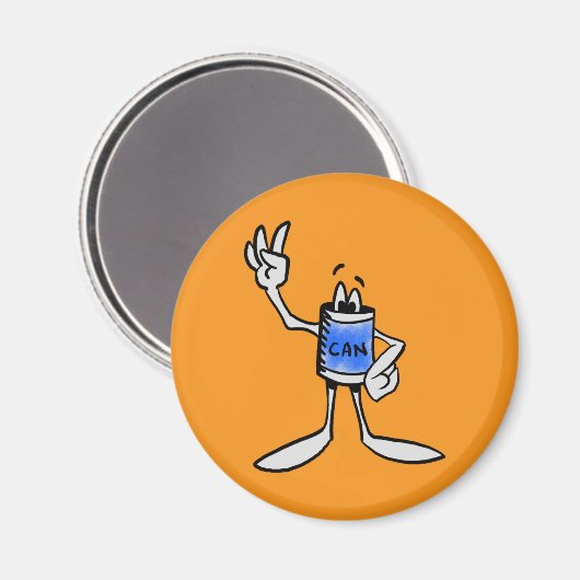 Blue Can Creature Kitchen Fridge Magnet (Vorderseite/Rückseite)