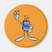 Blue Can Creature Kitchen Fridge Magnet (Vorne)