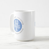 Blue Cancer Zodiac Star Sign Personality Eigenscha Kaffeetasse (Vorderseite Links)