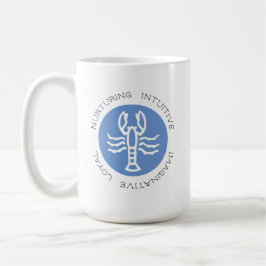 Blue Cancer Zodiac Star Sign Personality Eigenscha Kaffeetasse