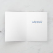 Blue Candle Beileid Condolences Dankeskarte (Innenseite)