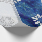 Blue Candle Christmas Geschenkpapier (Ecke)
