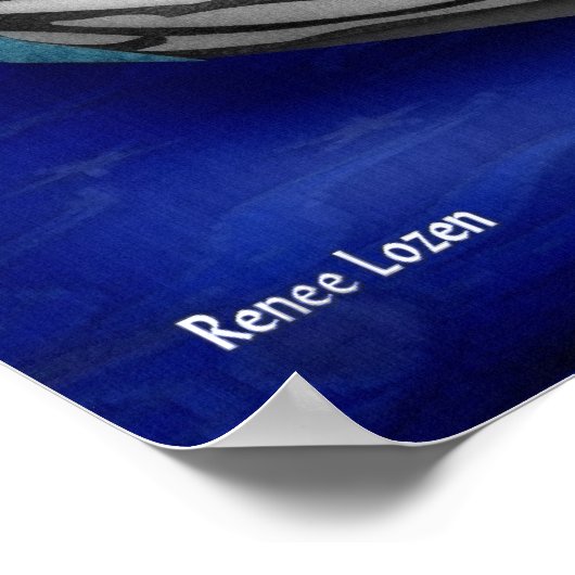 Blue Candle Christmas Poster (Ecke)