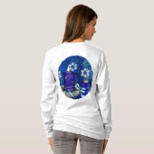 Blue Candle Christmas T-Shirt (Schwarz voll)