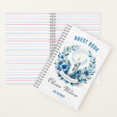 Blue Candle First Holly Communion Gästebuch Notizblock (Innen)