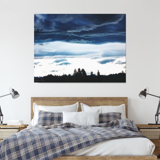 Blue Candy Floss Clouds: Neuseeland Leinwanddruck (Insitu (Schlafzimmer))