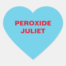 Blue Candy Heart Herz-Aufkleber