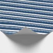Blue Candy Stripe Holiday Geschenkpapier (Ecke)