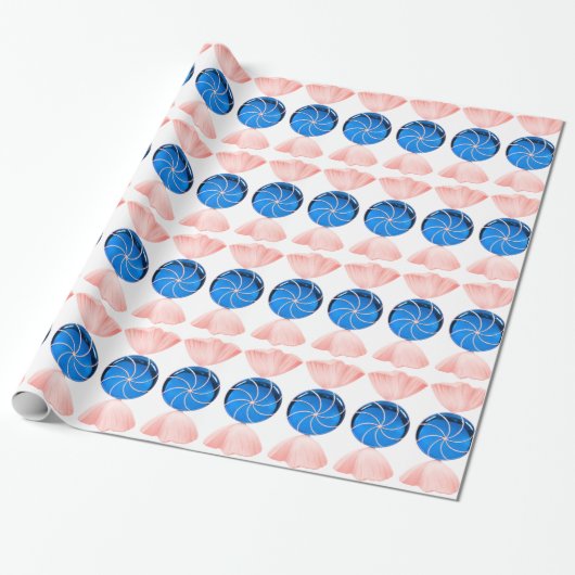 Blue Candy Wrapping Paper Geschenkpapier (Ungerollt)