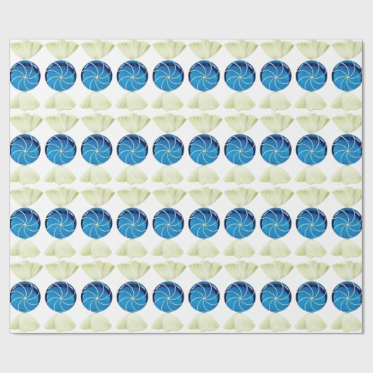 Blue Candy Wrapping Paper Geschenkpapier (Flach)