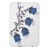 Blue Canterbury Bells Blume Reben Badematte (Vorderseite Vertikal)