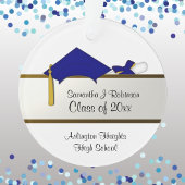 Blue Cap Abschluss Acryldekor Ornament