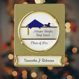 Blue Cap Abschluss Banner Ornament