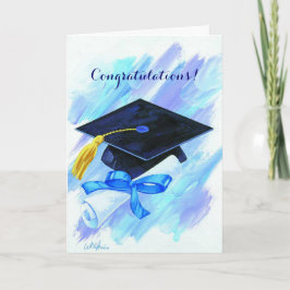 Blue Cap Abschluss individuell anpassbare Karte