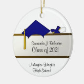 Blue Cap Abschluss Ornament (Links)