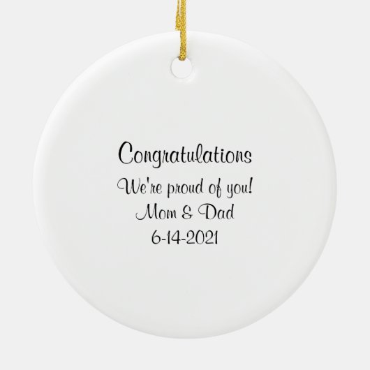 Blue Cap Abschluss Ornament (Hinten)