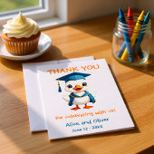 Blue Cap Goose Graduation Party Dankeskarte