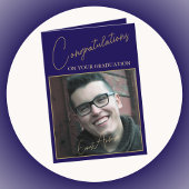 Blue Cap Herzlichen Glückwunsch Graduate Foto Absc Karte