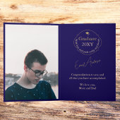 Blue Cap Herzlichen Glückwunsch Graduate Foto Absc Karte