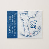 Blue Cape Cod Map New Zuhause Puzzle (Horizontal)