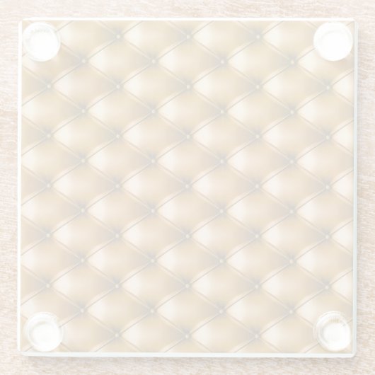 Blue Capitone Textile: Retro Hintergrund Glasuntersetzer (Rückseite)