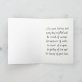 Blue Capricorn Zodiac Signs Happy Birthday Karte (Innenseite)