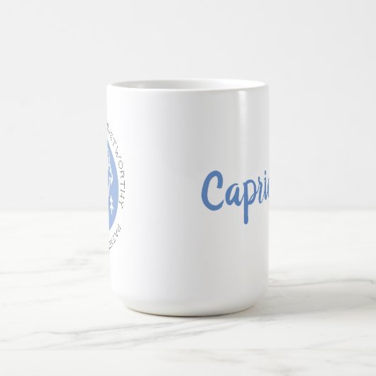 Blue Capricorn Zodiac Star Sign Persönlichkeit Kaffeetasse (Mittel)