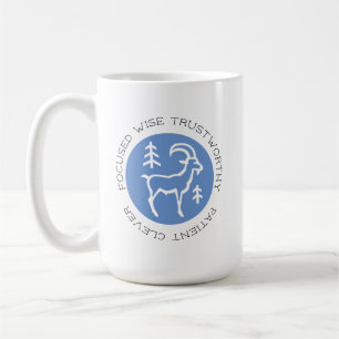 Blue Capricorn Zodiac Star Sign Persönlichkeit Kaffeetasse
