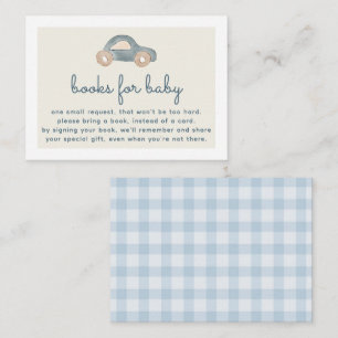 Blue Car Baby Showbuchung Begleitkarte