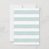 Blue Car & Greenery Drive by Baby Shower Parade Einladung (Rückseite)