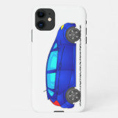 Blue Car iPhone Case, Familienfahrzeug Hülle (Rückseite)