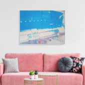Blue Car Leinwanddruck (Insitu (Wohnzimmer))