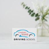 Blue Car Logo, Fahrschule, Lehrer Visitenkarte (Stehend Vorderseite)