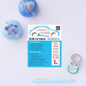 Blue Car Logo, Fahrschule, Lehrerwerbung Flyer (Einzeln)