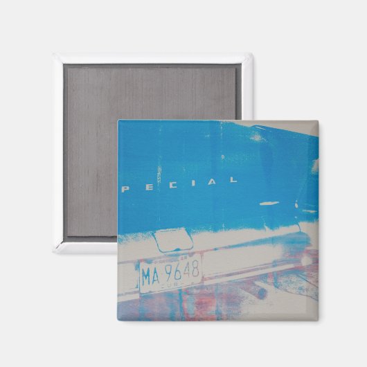 Blue Car Magnet (Vorderseite/Rückseite)