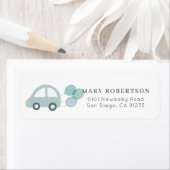 Blue Car mit Balloons White (Insitu)