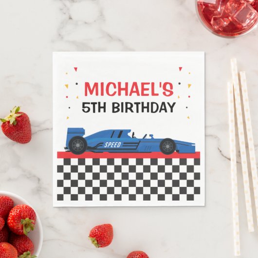 Blue Car Racing Party Serviette (Beispiel)