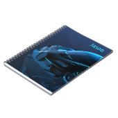 Blue Car Themed Automobile Notebook Notizblock (Linke Seite)