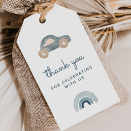 Blue Car Vielen Dank Tag Geschenkanhänger