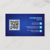 Blue Car Waschen Auto Reinigung Waxing Shampoing Visitenkarte (Rückseite)