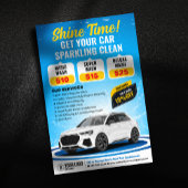 Blue Car Wash Auto im Detail Auto Reinigung Waxen Flyer
