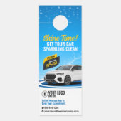 Blue Car Wash Auto im Detail Auto Reinigung Waxen Türanhänger (Vorderseite)